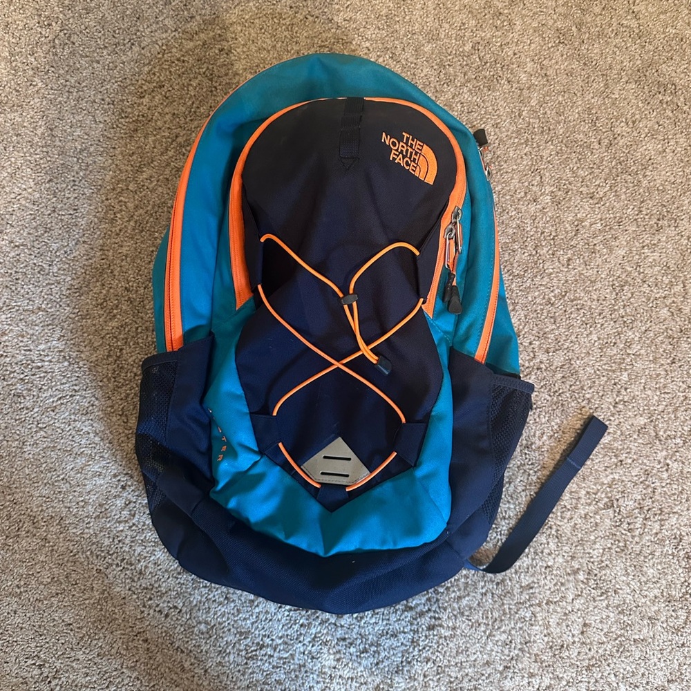The North Face Blue and Orange Jester Backpack